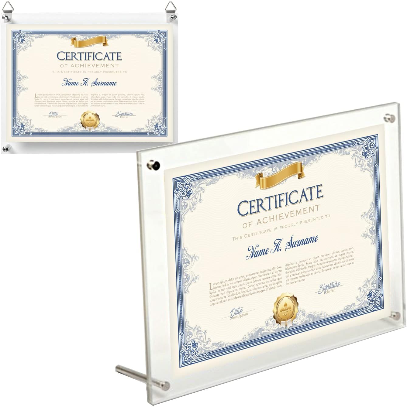 Acrylic Photo Frame A4 Brackets Or Hanging Picture Frames, File Certificate Photo Frame