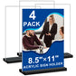 8.5 x 11 Acrylic Sign Holder - Vertical Double-Sided Table Display Holders, Clear Paper Picture Frames with Black Base, Plastic Flyer Holder Menu Stands for Offices Restaurants Stores Party Wedding