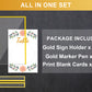 Acrylic Gold Sign Holder, 5x7 Gold Picture Frames Clear Double Sided Menu Holder for Wedding Table Number 10 Pack