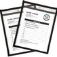 Job Ticket Holders - Dry Erase Document Holder - Shop Holder - Order Clear Black Sleeves - Plastic Heavy Duty Work Pocket - Hanging Sheet Protectors