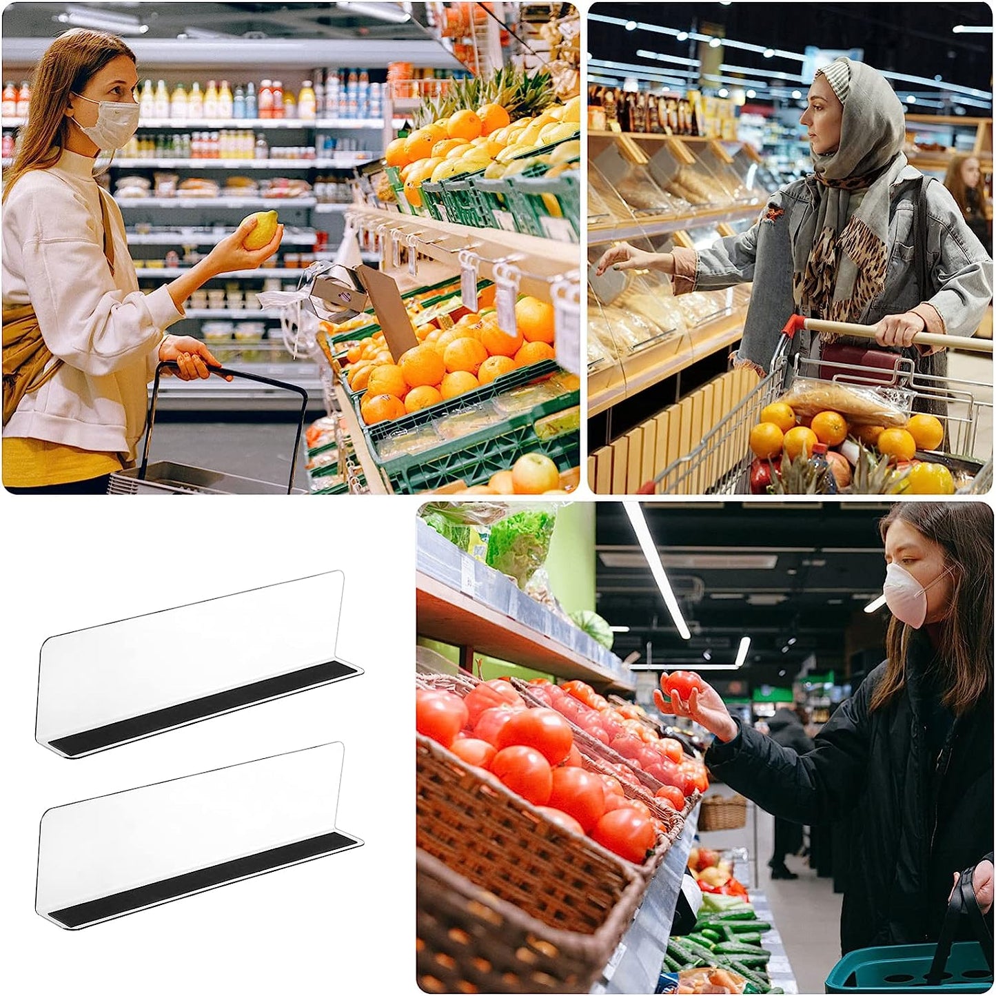 Plastic Shelf Divider Shelf Divider Shop Shelf Divider and Shelf Separator for Store Kitchen and Office