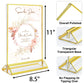 Acrylic Sign Holder 8.5X11 Clear Sign Holder, Gold Picture Frame Double Sided Flyer Holder, Table Menu Holder Display Stand for Wedding Table Number 10pack