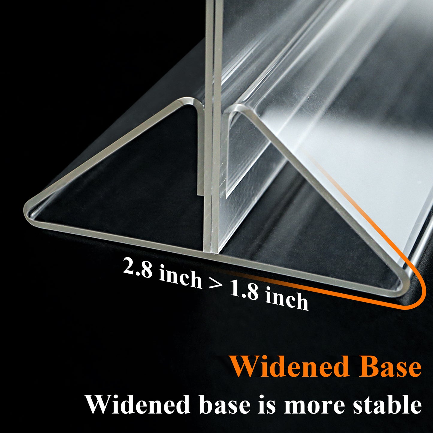 Acrylic Sign Holder 8.5 x 11 Vertical Double-Sided Flyer Display Stands, Plastic Table Menu Stand, Clear Picture Paper Frames for Office Home Store Restaurant 6Pack