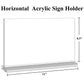 Arrobust Acrylic Sign Holder 8.5x11 Inches 4 Pack Horizontal, T -Shaped Double Sided Clear Paper Frames, PlasticTable Menu Display Holder, Document Flyer Table Stand for Office, Store, Restaurant -Landscape