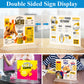 Horizontal Acrylic Sign Holder 8.5 x 11 - Double Sided T Shape Menu Table Stands, Plastic Paper Flyer Display Stand, Clear Picture Photo Frames for Wedding, Office, Store, Restaurant (6 Pack)