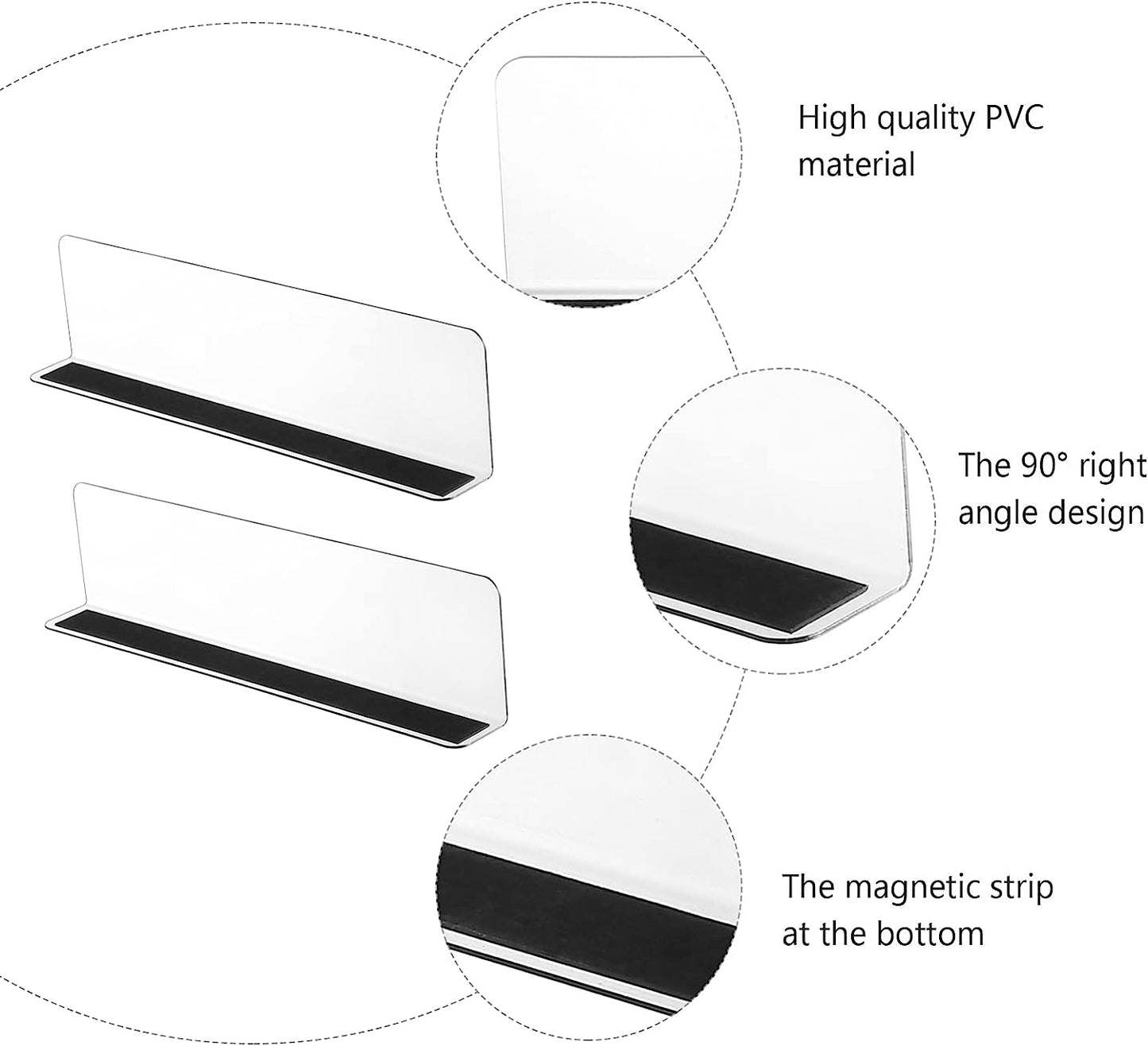 Plastic Shelf Divider Shelf Divider Shop Shelf Divider and Shelf Separator for Store Kitchen and Office