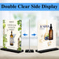 6 Pack Acrylic Sign Holder 8.5 x 11 Vertical - T Shape Double Sided Table Top Sign Stand, Plastic Frames Flyer Stand Paper Menu Poster Picture Display Stand for Wedding Table Office Store