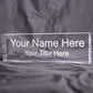 Premium Custom Laser Etched Nameplate - Clear Acrylic Block