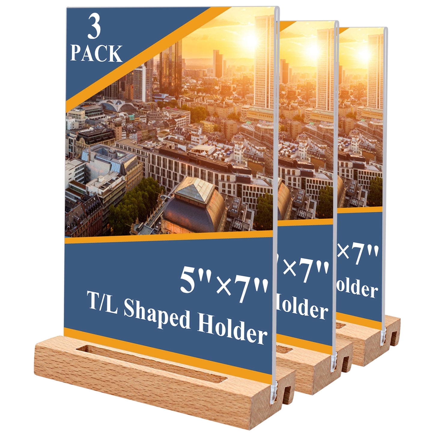 Acrylic Sign Holder Name Card Stand 5x7 Plastic Display Stand Paper Holder Picture Photo Frames Flyer Holder for Office Store